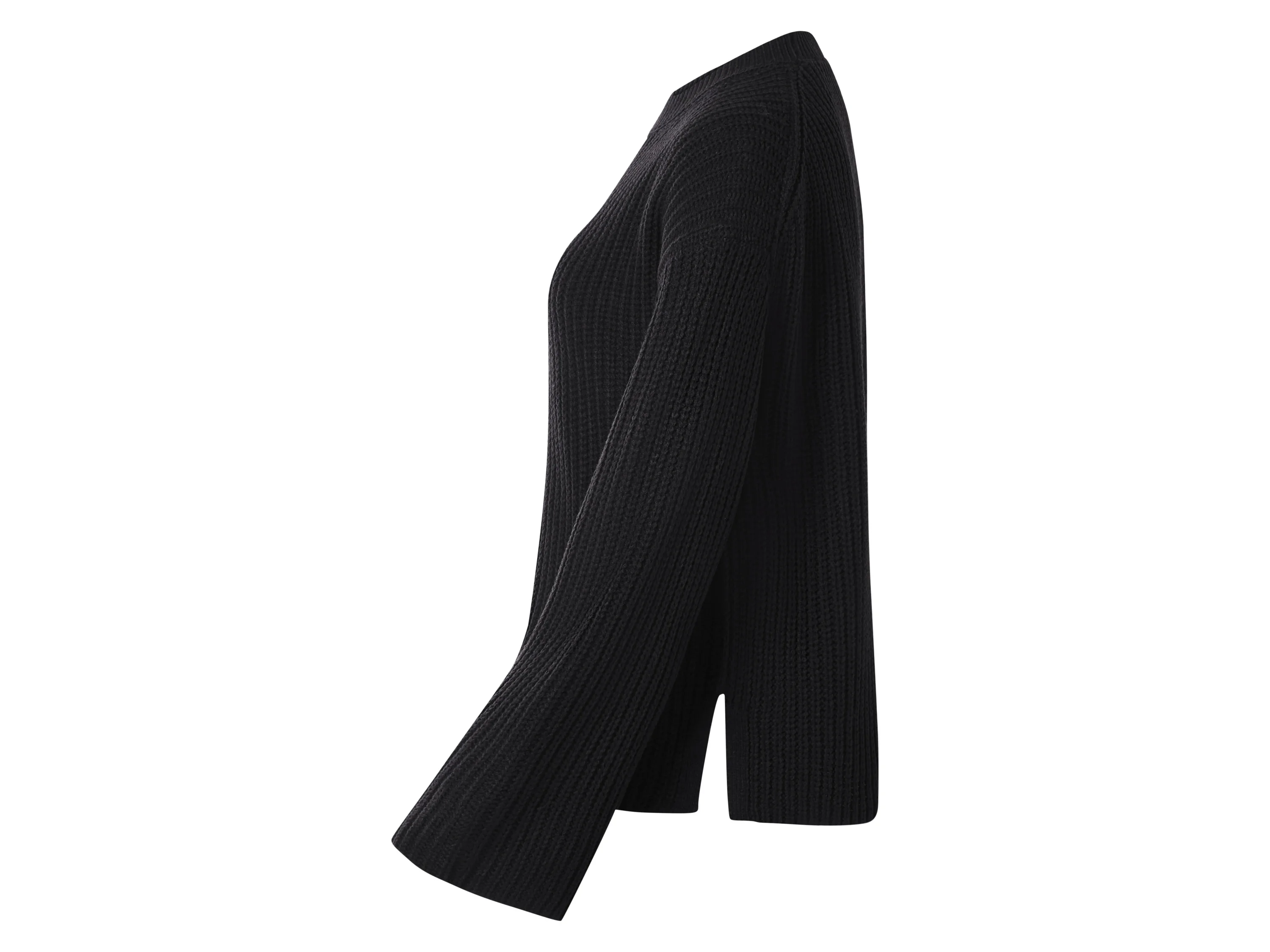 ESMARA® Damen Pullover Strukturstrick (Schwarz, XS(32/34)) – Bild 4 von 4