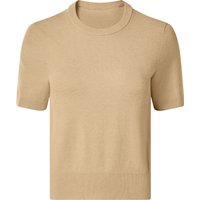 ESMARA® Damen Pullover verlängerter Kurzarm (Beige, XS(32/34))