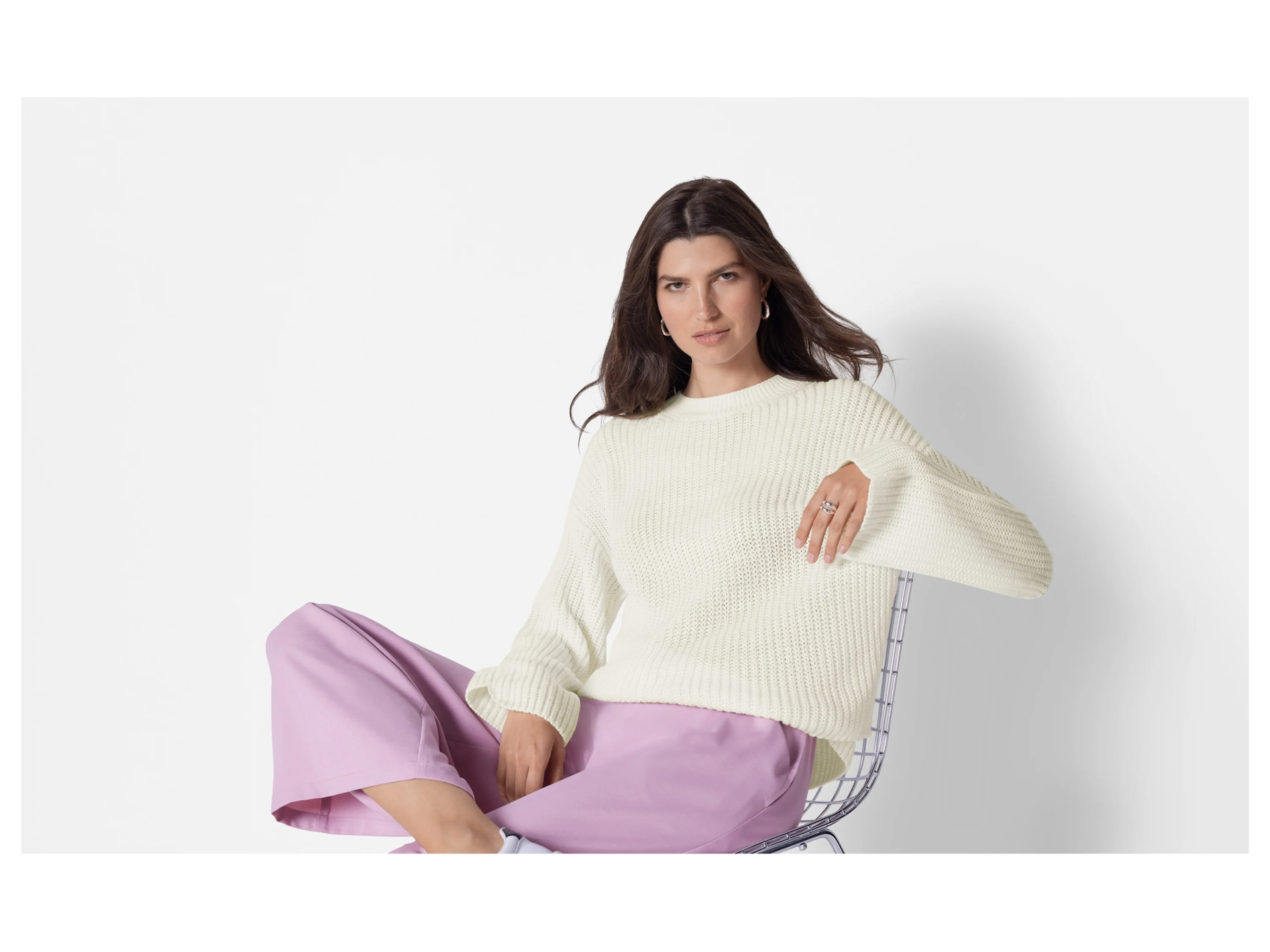 ESMARA® Damen Pullover (Weiß, XS(32/34)) – Bild 2 von 4