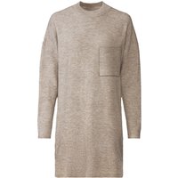ESMARA® Damen Pulloverkleid Grobstrick (Beige, S(36/38))