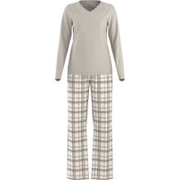 ESMARA® Damen Pyjama (Beige, L (44/46))