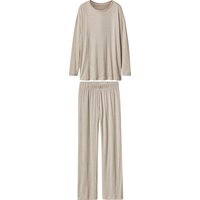 ESMARA® Damen Pyjama (Beige, XS(32/34))