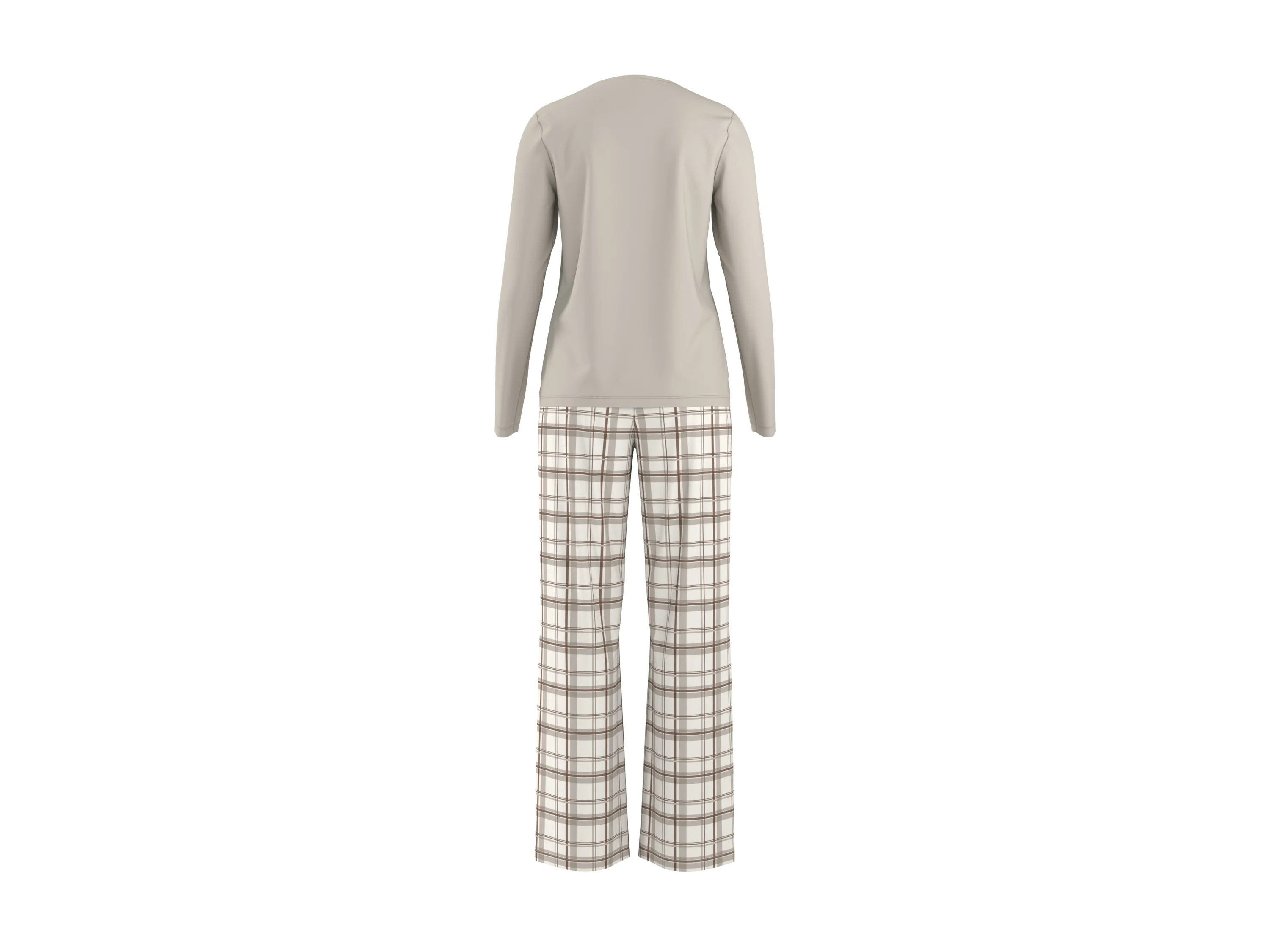 ESMARA® Damen Pyjama (Beige, M (40/42)) – Bild 3 von 4