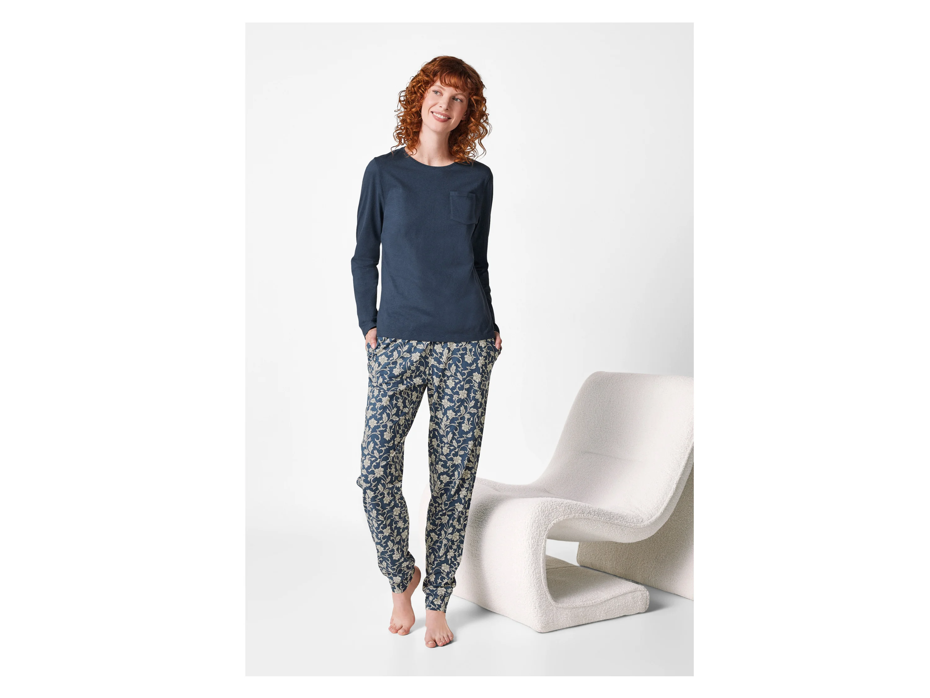 ESMARA® Damen Pyjama (Dunkelblau, XS(32/34)) – Bild 2 von 4