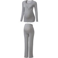 ESMARA® Damen Pyjama (Grau, XL(48/50))