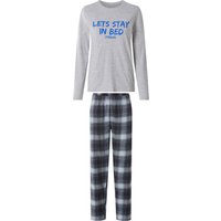 ESMARA® Damen Pyjama (Grau, M (40/42))