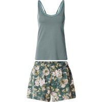 ESMARA® Damen Pyjama (Grün, XS(32/34))