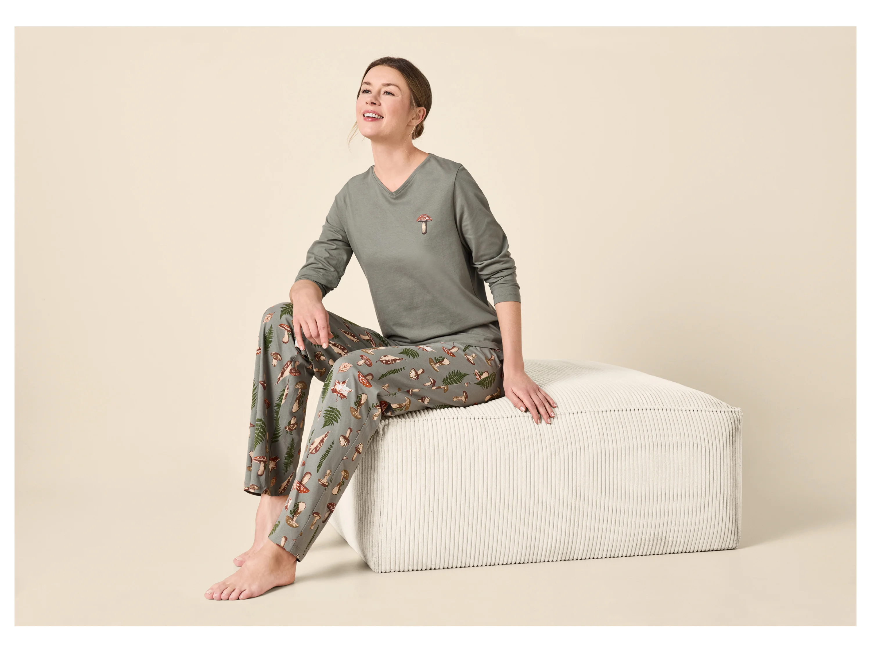 ESMARA® Damen Pyjama (Grün, XS(32/34)) – Bild 2 von 4