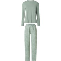 ESMARA® Damen Pyjama (Grün, XS(32/34))