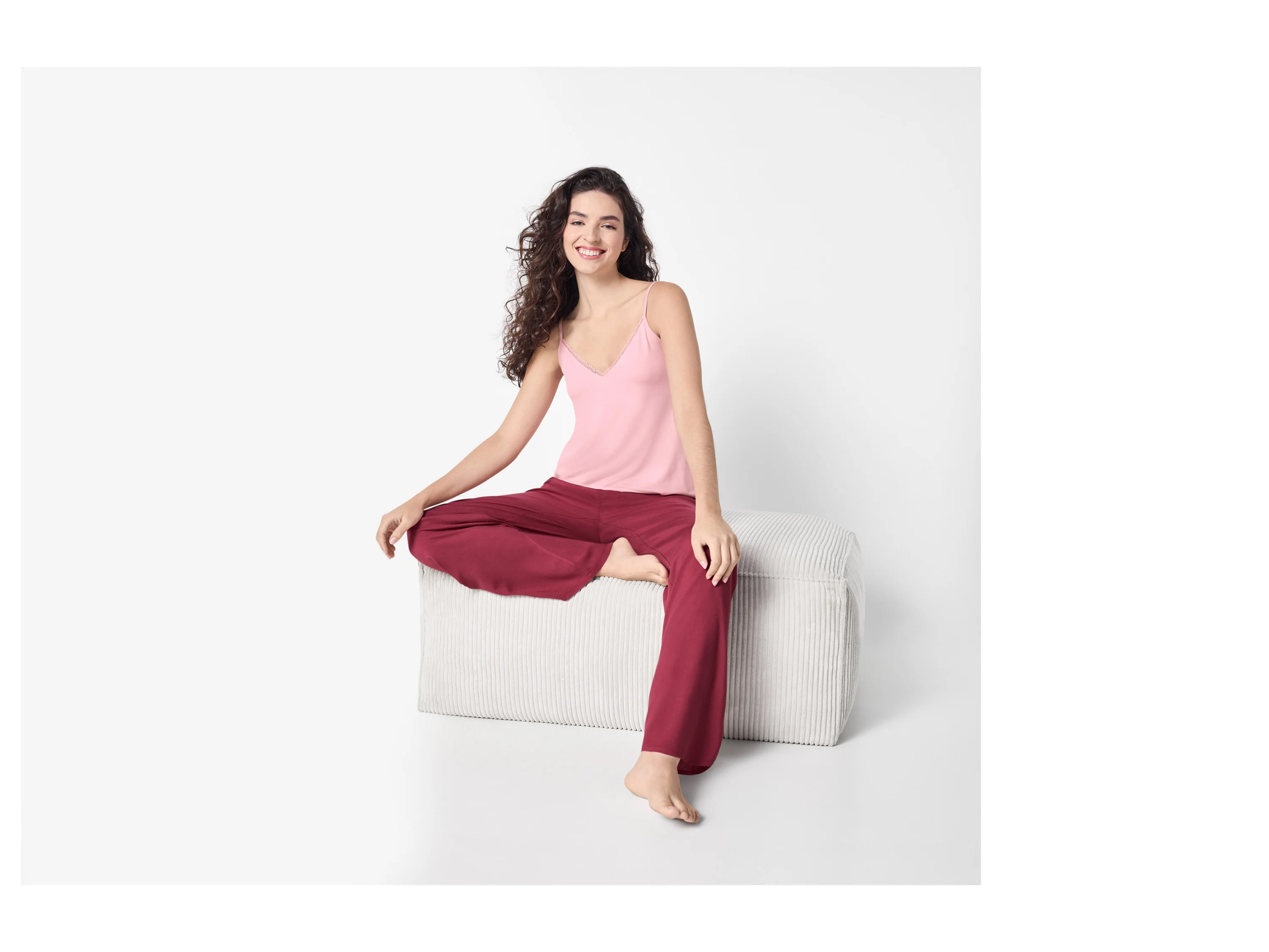 ESMARA® Damen Pyjama kurz/lang (Rosa, S(36/38)) – Bild 3 von 4