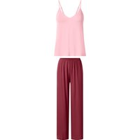 ESMARA® Damen Pyjama kurz/lang (Rosa, L(44/46))