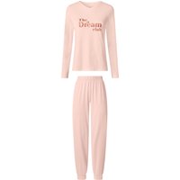 ESMARA® Damen Pyjama lang (Pink, XS (32/34))