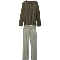 ESMARA® Damen Pyjama (Olive, XS(32/34))