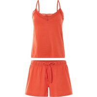 ESMARA® Damen Pyjama (Orange, L(44/46))