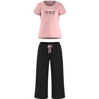 ESMARA® Damen Pyjama (rosa/schwarz, M(40/42))