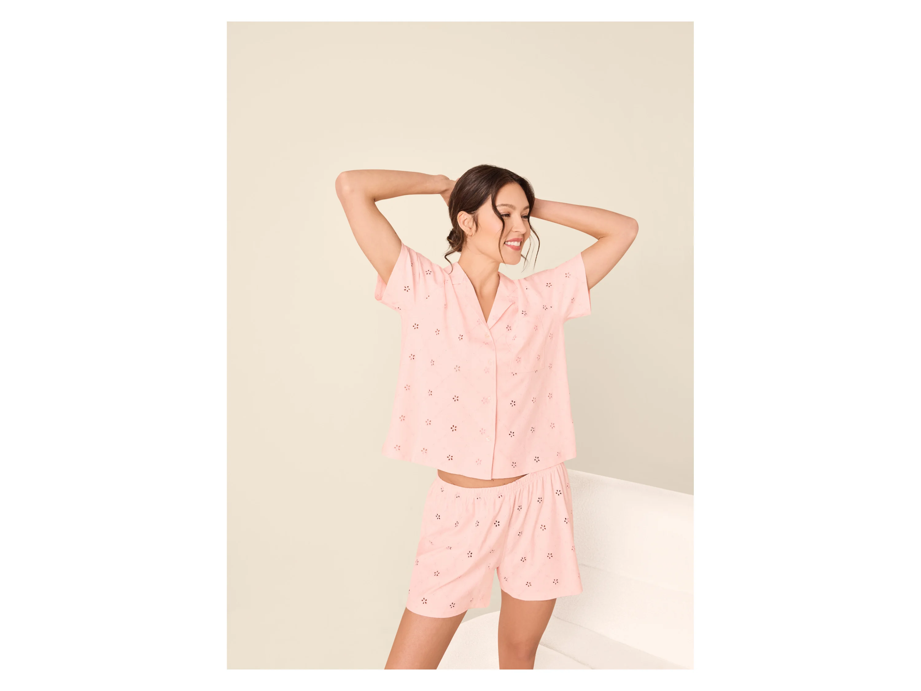 ESMARA® Damen Pyjama (Rosa, L(44/46)) – Bild 2 von 4