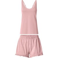 ESMARA® Damen Pyjama (Rosé, L(44/46))