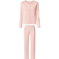 ESMARA® Damen Pyjama-Set, 3-teilig (hellrosa, XS (32/34))
