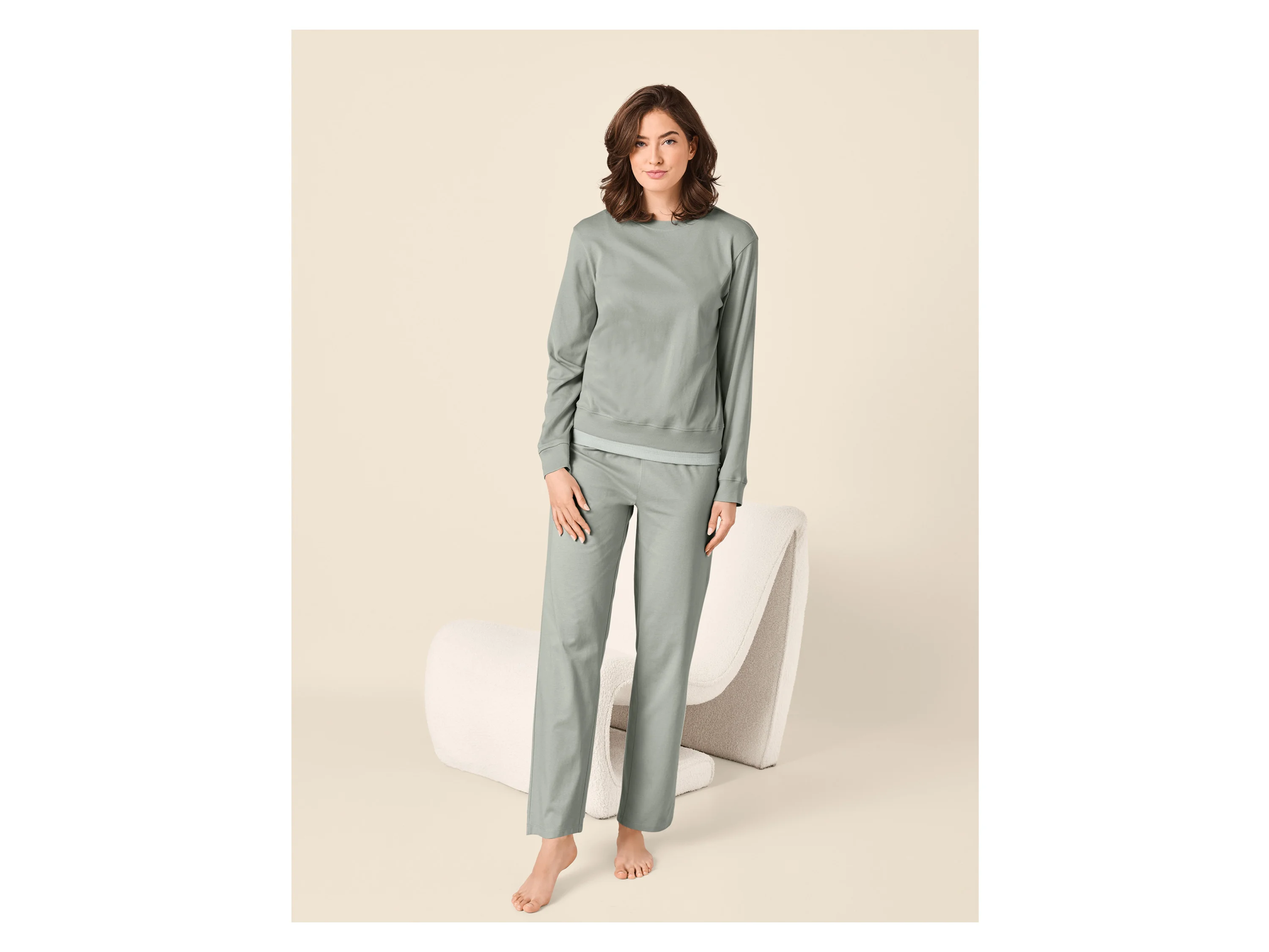 ESMARA® Damen Pyjama-Set (Grün, XS(32/34)) – Bild 2 von 4