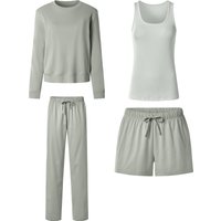 ESMARA® Damen Pyjama-Set (Grün, S(36/38))