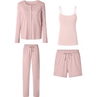 ESMARA® Damen Pyjama-Set (Rosa, XL(48/50))