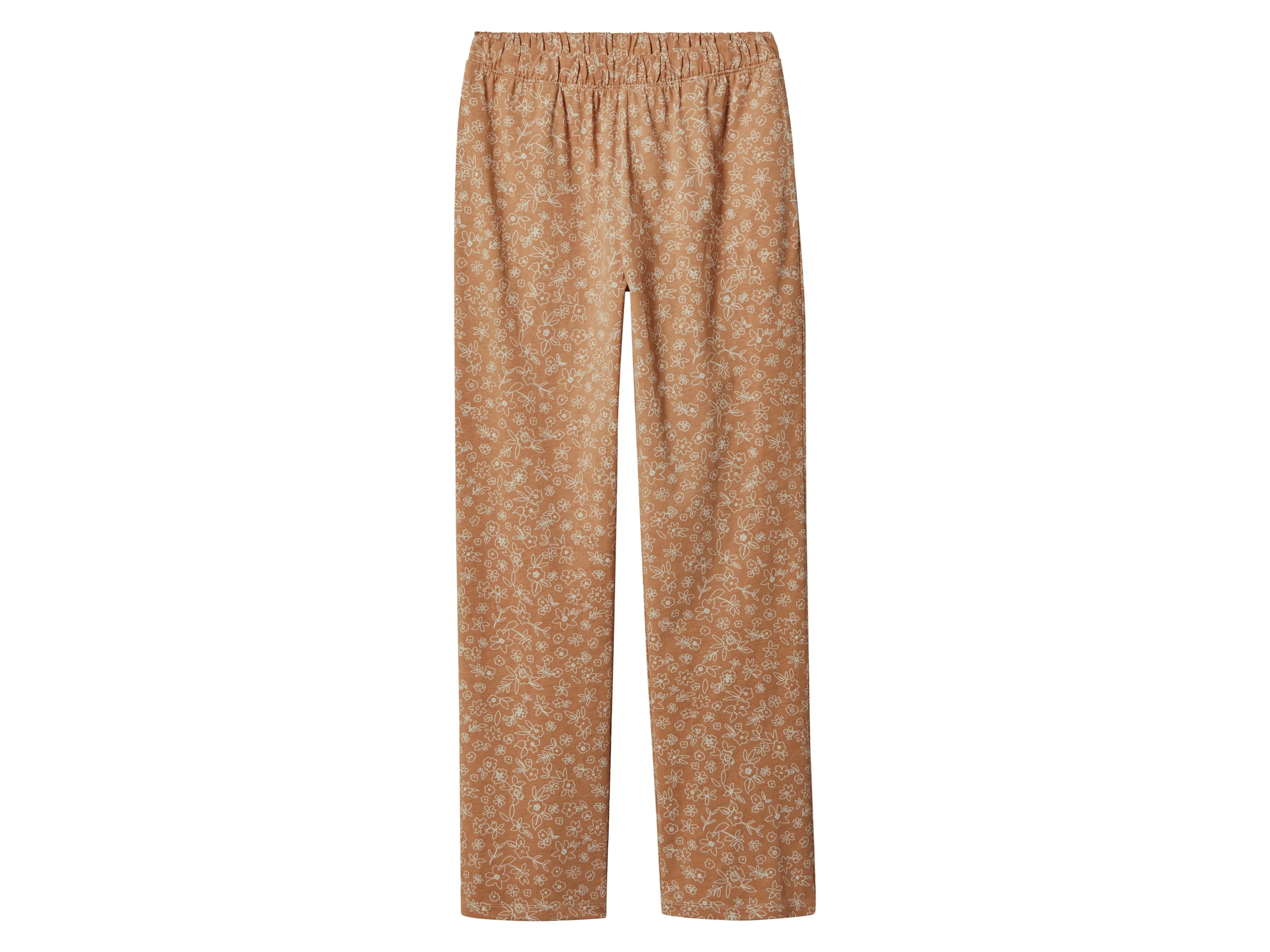ESMARA® Damen Pyjama (weiß/braun, XS(32/34)) – Bild 4 von 4