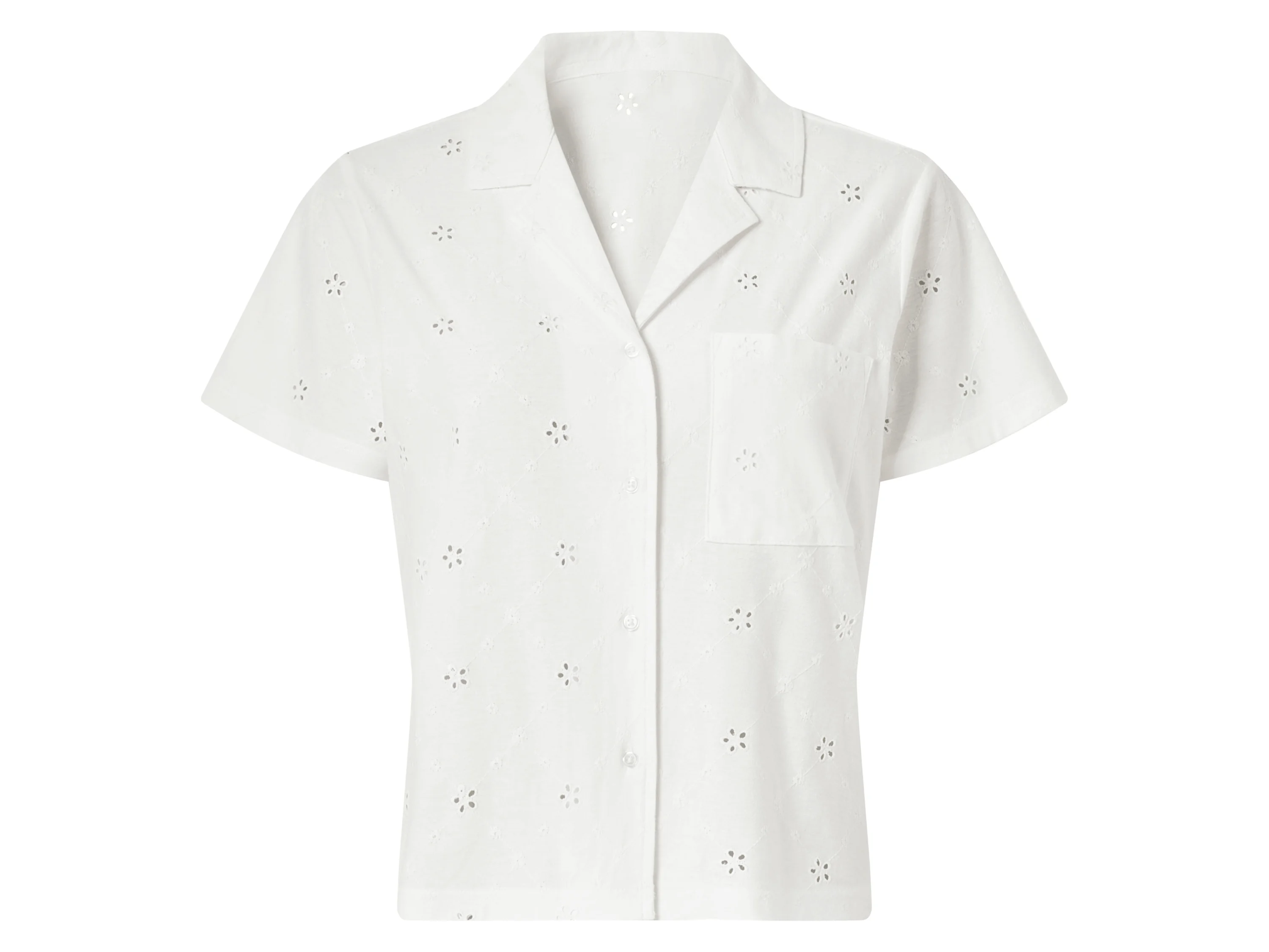 ESMARA® Damen Pyjama (Weiß, XL(48/50)) – Bild 3 von 4