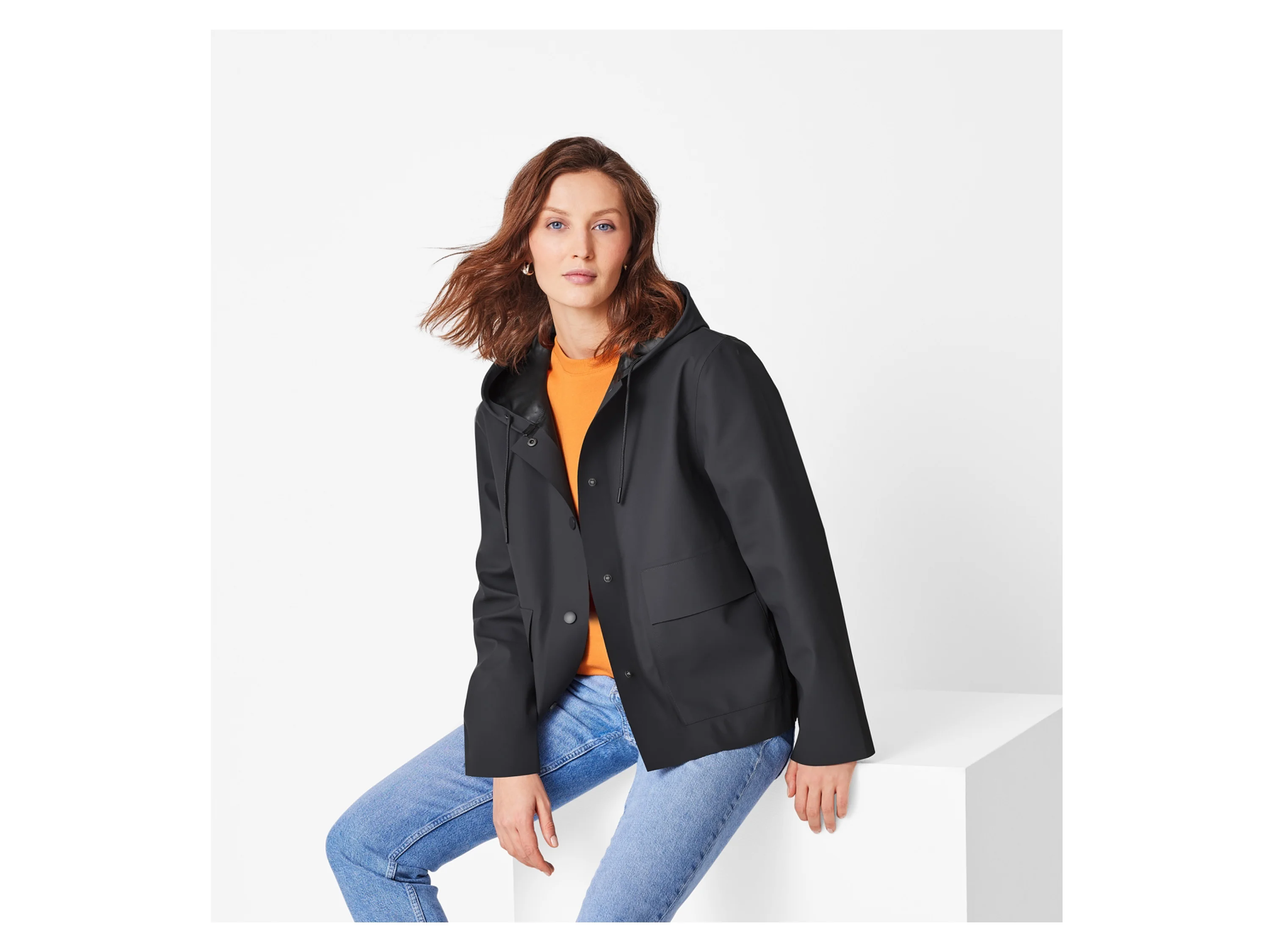 ESMARA® Damen Regenjacke, wind- und wasserdicht (Anthrazit, M(40/42)) – Bild 2 von 3