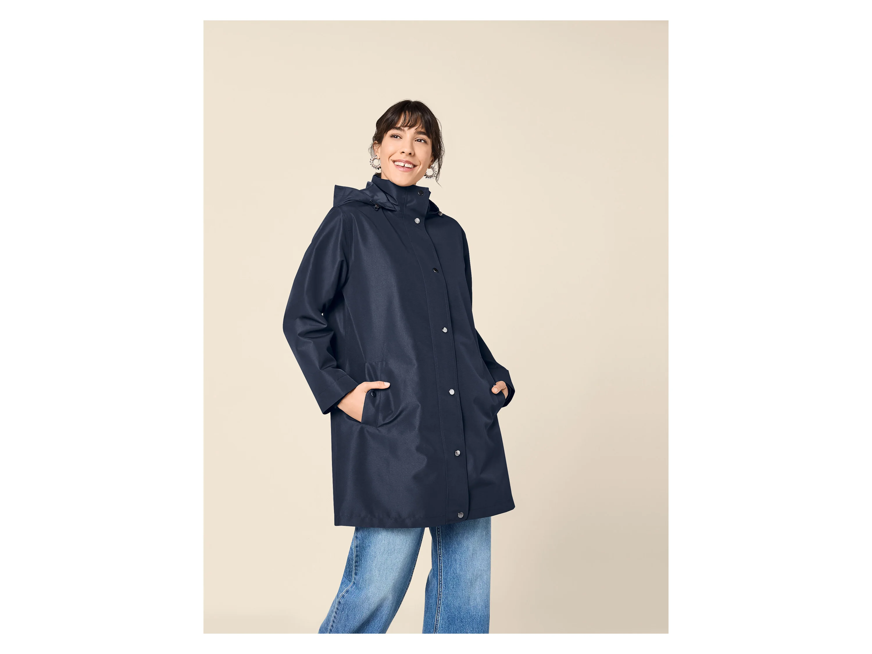 ESMARA® Damen Regenmantel (Navy, S (36/38)) – Bild 2 von 4