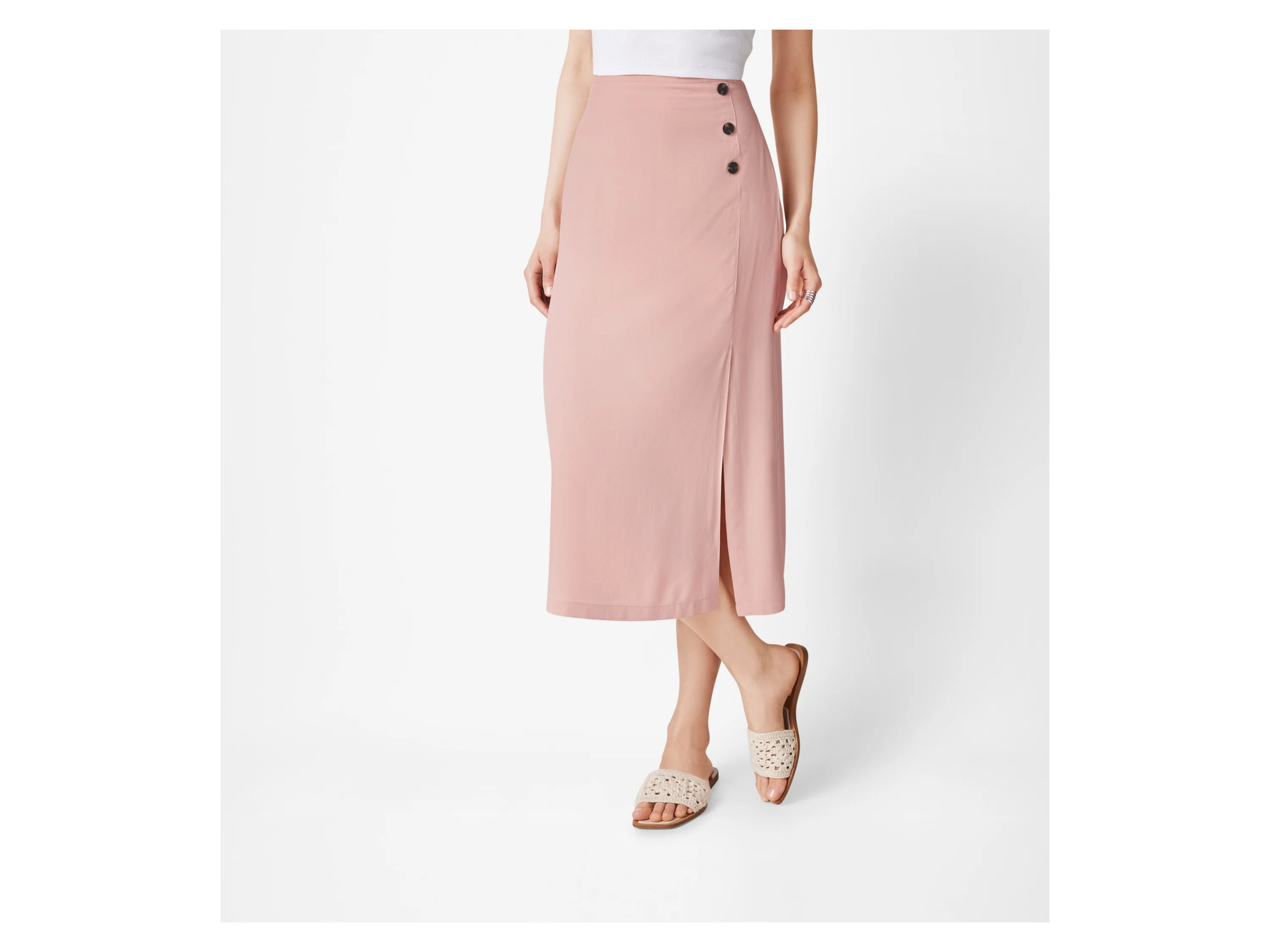 ESMARA® Damen Rock Midi (Rose, XS(32/34)) – Bild 2 von 4