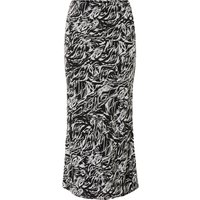 ESMARA® Damen Rock Midi (schwarz/beige, 38)