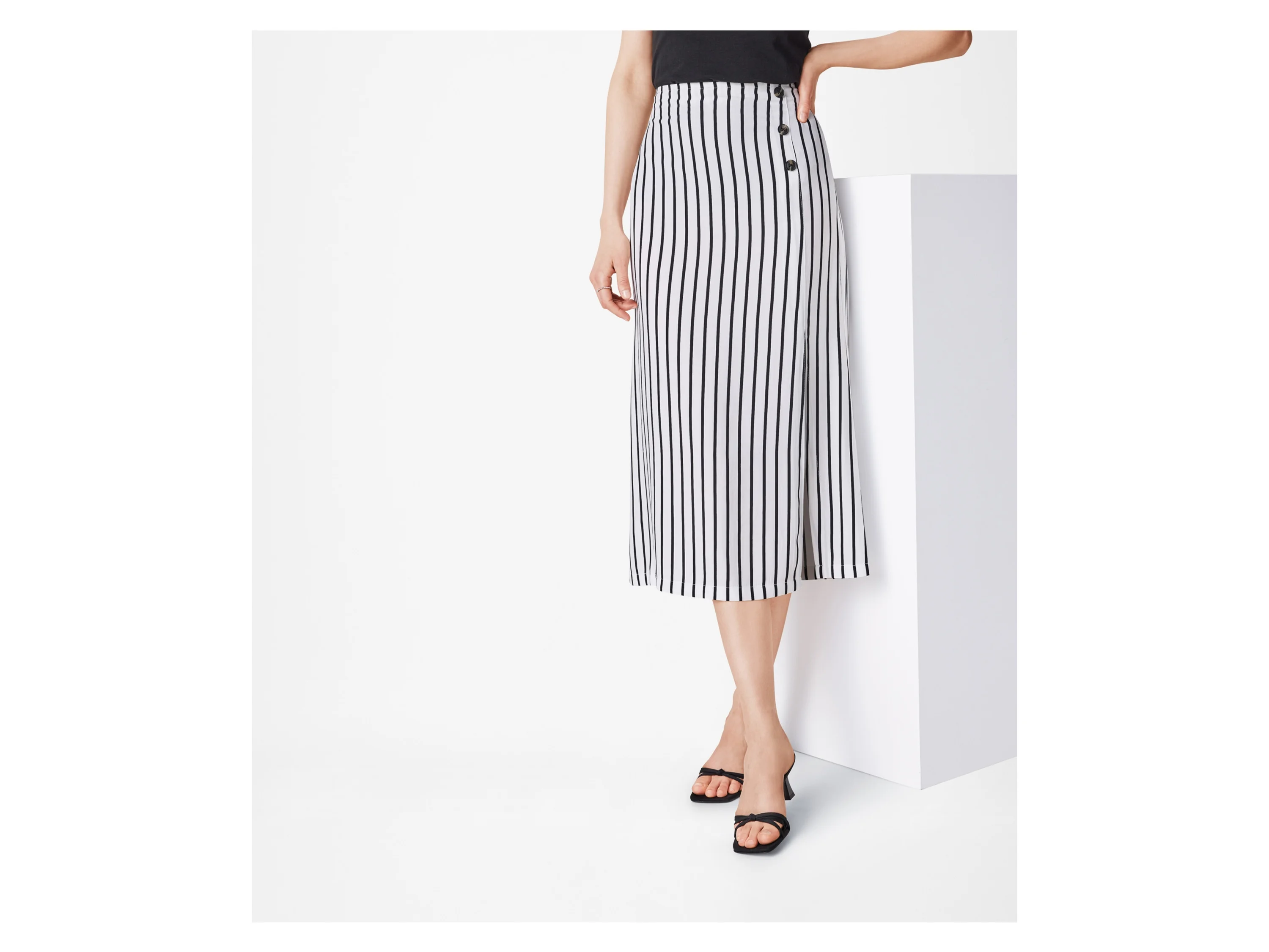 ESMARA® Damen Rock Midi (Streifen, M(40/42)) – Bild 2 von 4