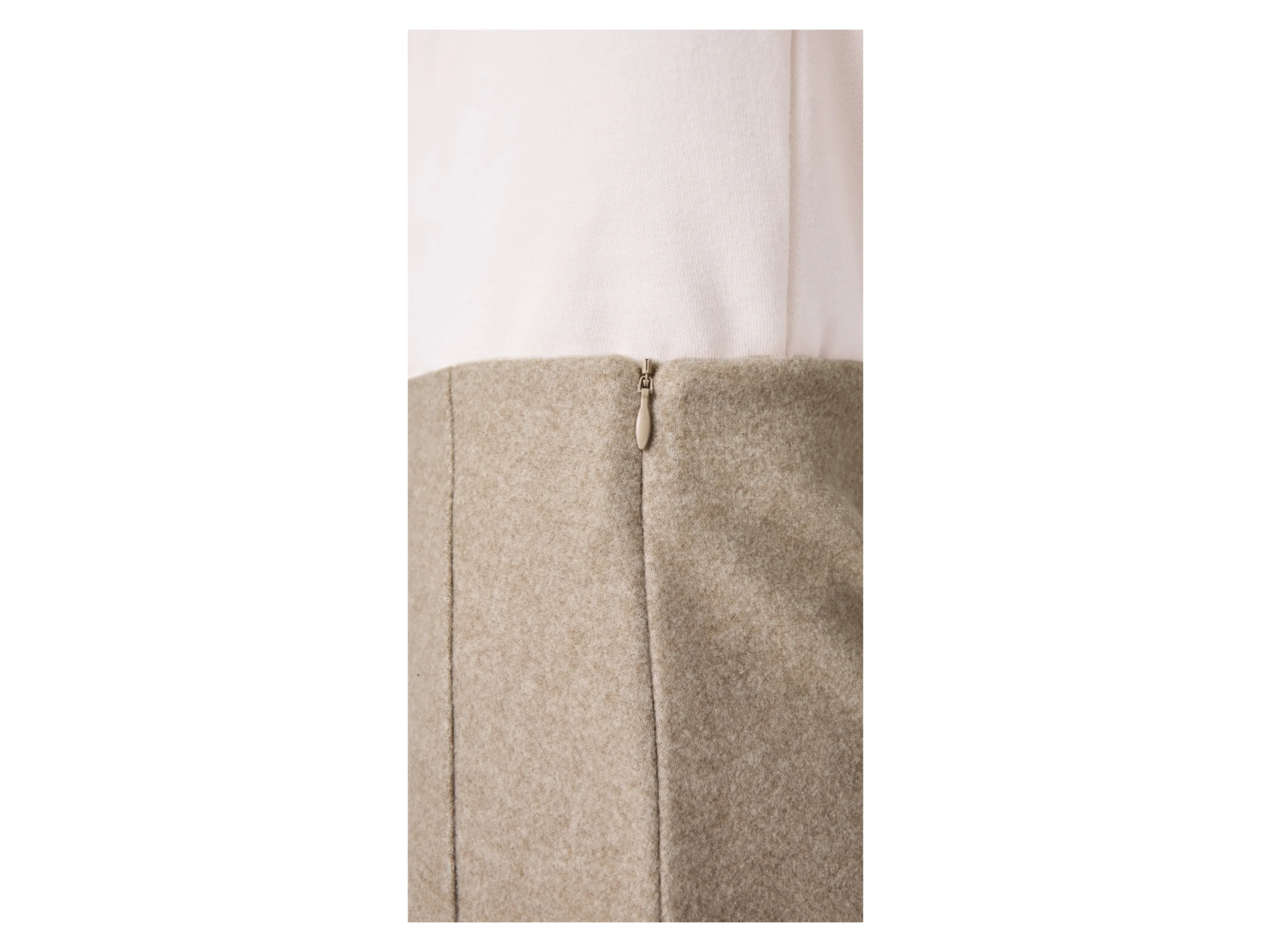 ESMARA® Damen Rock Wolloptik (Beige, M(40/42)) – Bild 4 von 4