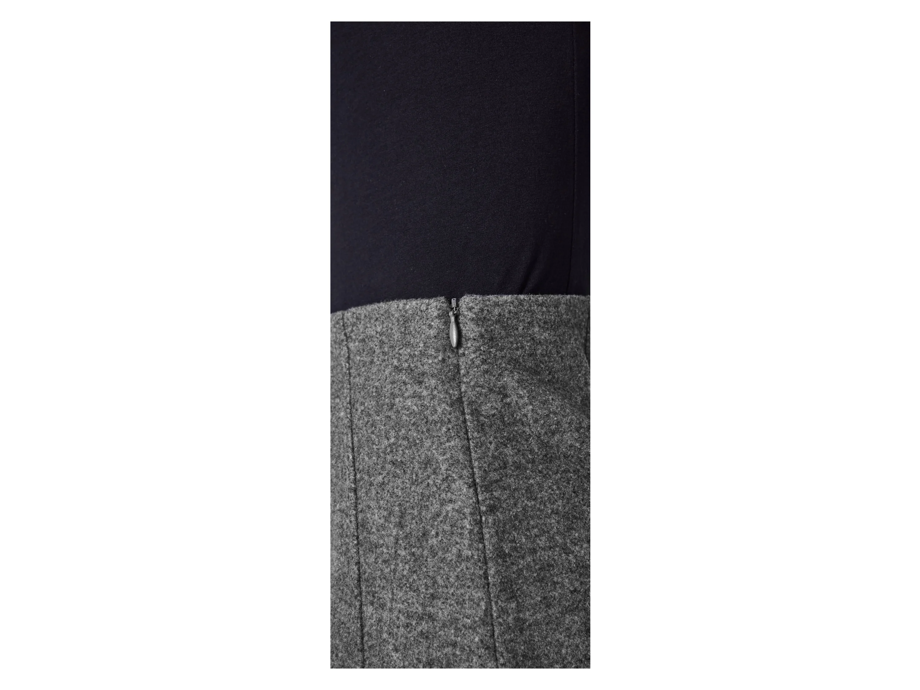 ESMARA® Damen Rock Wolloptik (Grau, XS(32/34)) – Bild 4 von 4