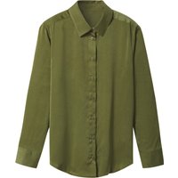 ESMARA® Damen Satin-Bluse (Grün, 42)