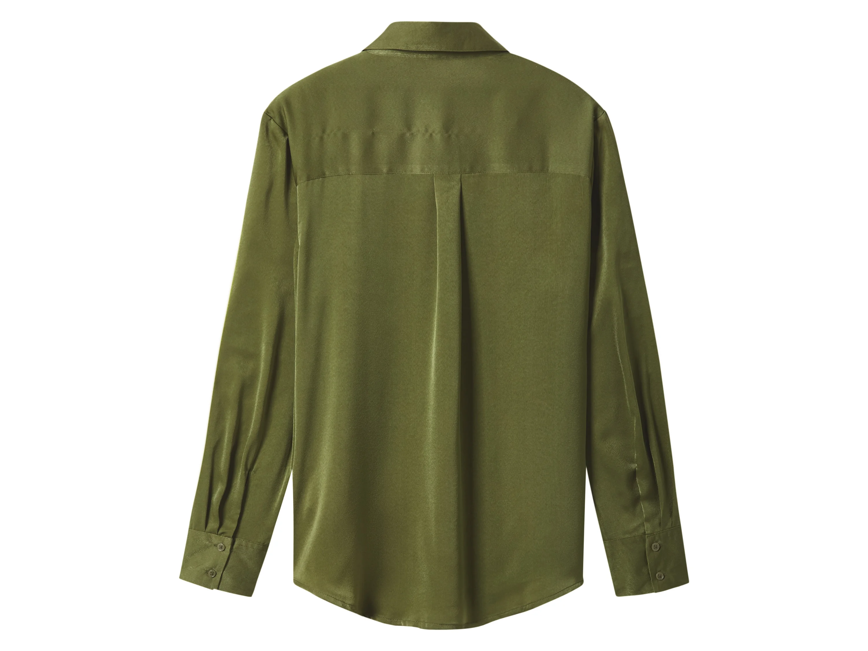 ESMARA® Damen Satin-Bluse (Grün, 38) – Bild 3 von 4