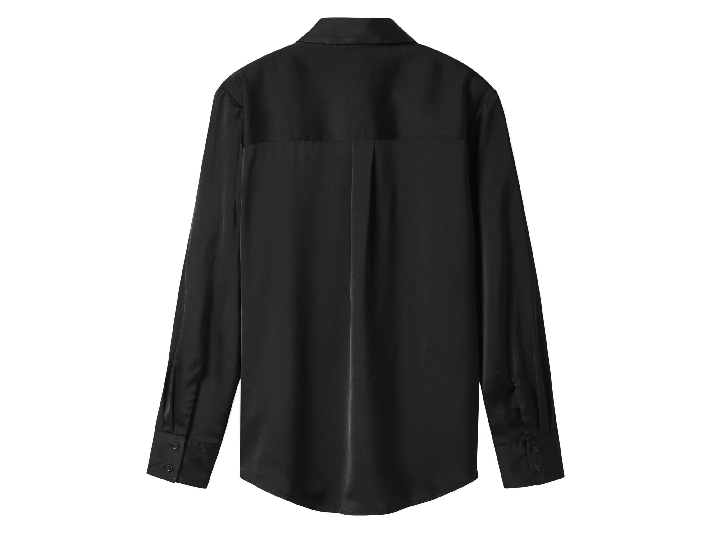 ESMARA® Damen Satin-Bluse (Schwarz, 44) – Bild 3 von 4