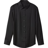 ESMARA® Damen Satin-Bluse (Schwarz, 38)