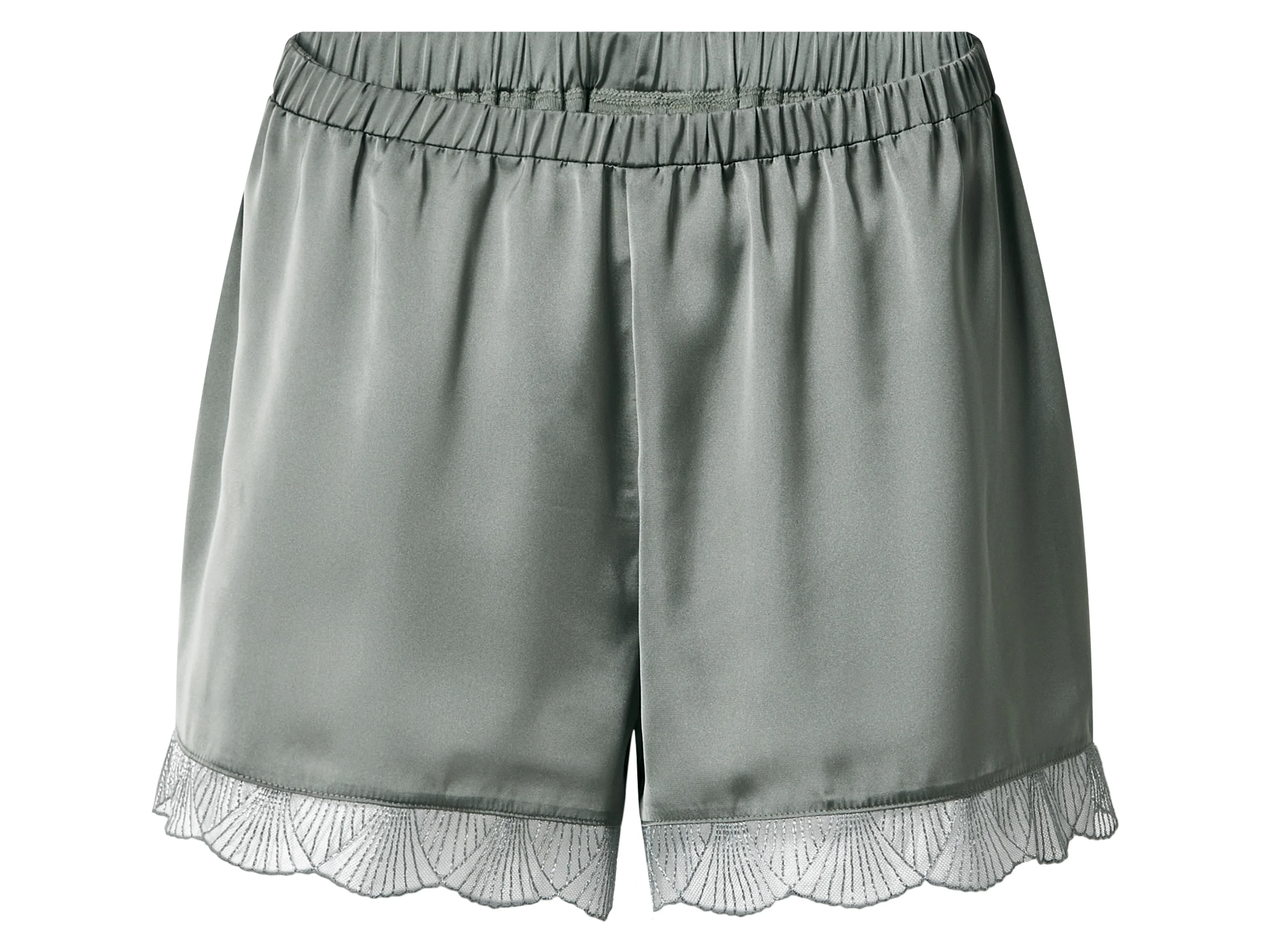 ESMARA® Damen Satin-Pyjama (Grün, L(44/46)) – Bild 4 von 4
