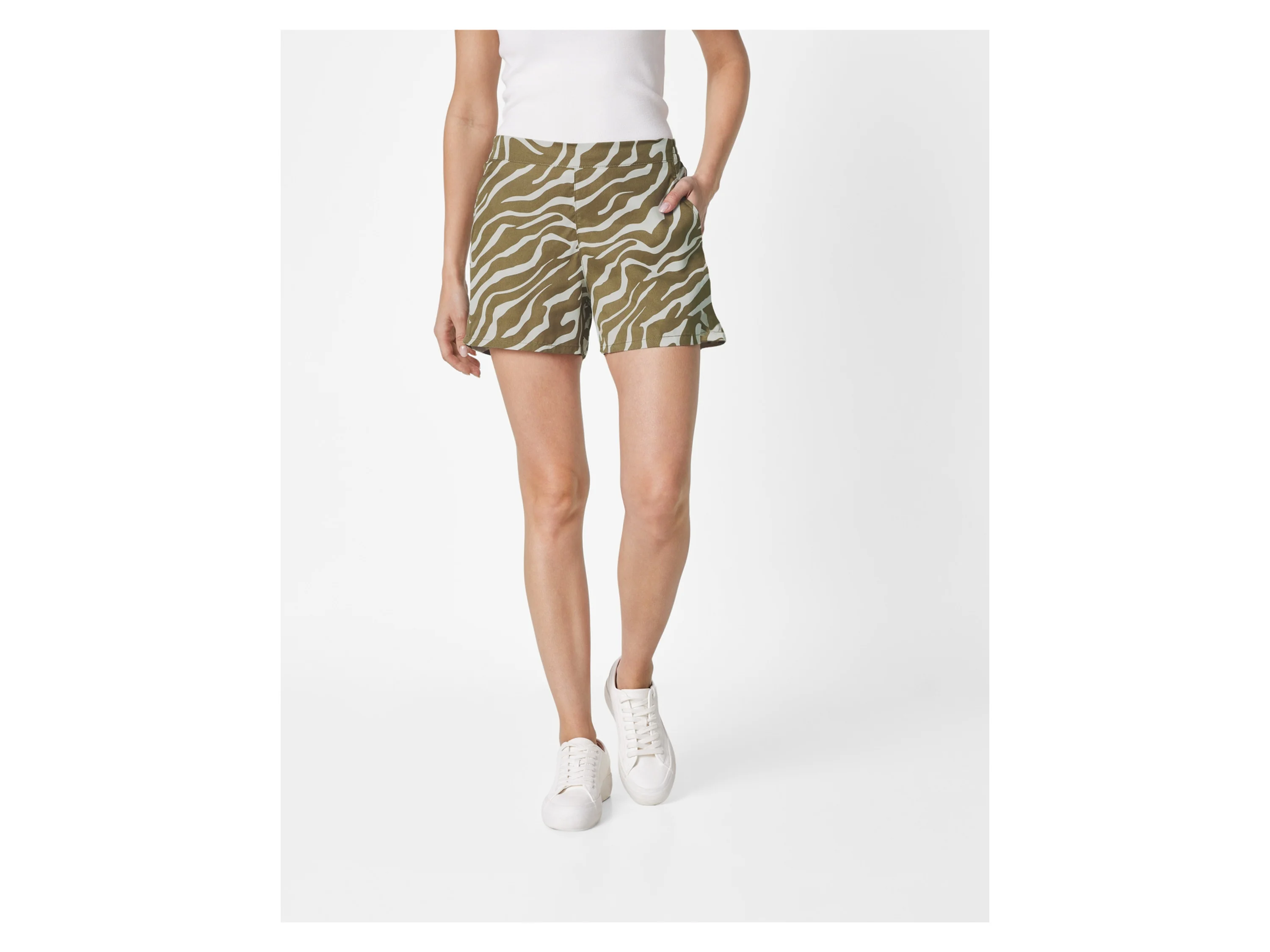 ESMARA® Damen Shorts (braun/beige, 40) – Bild 2 von 3