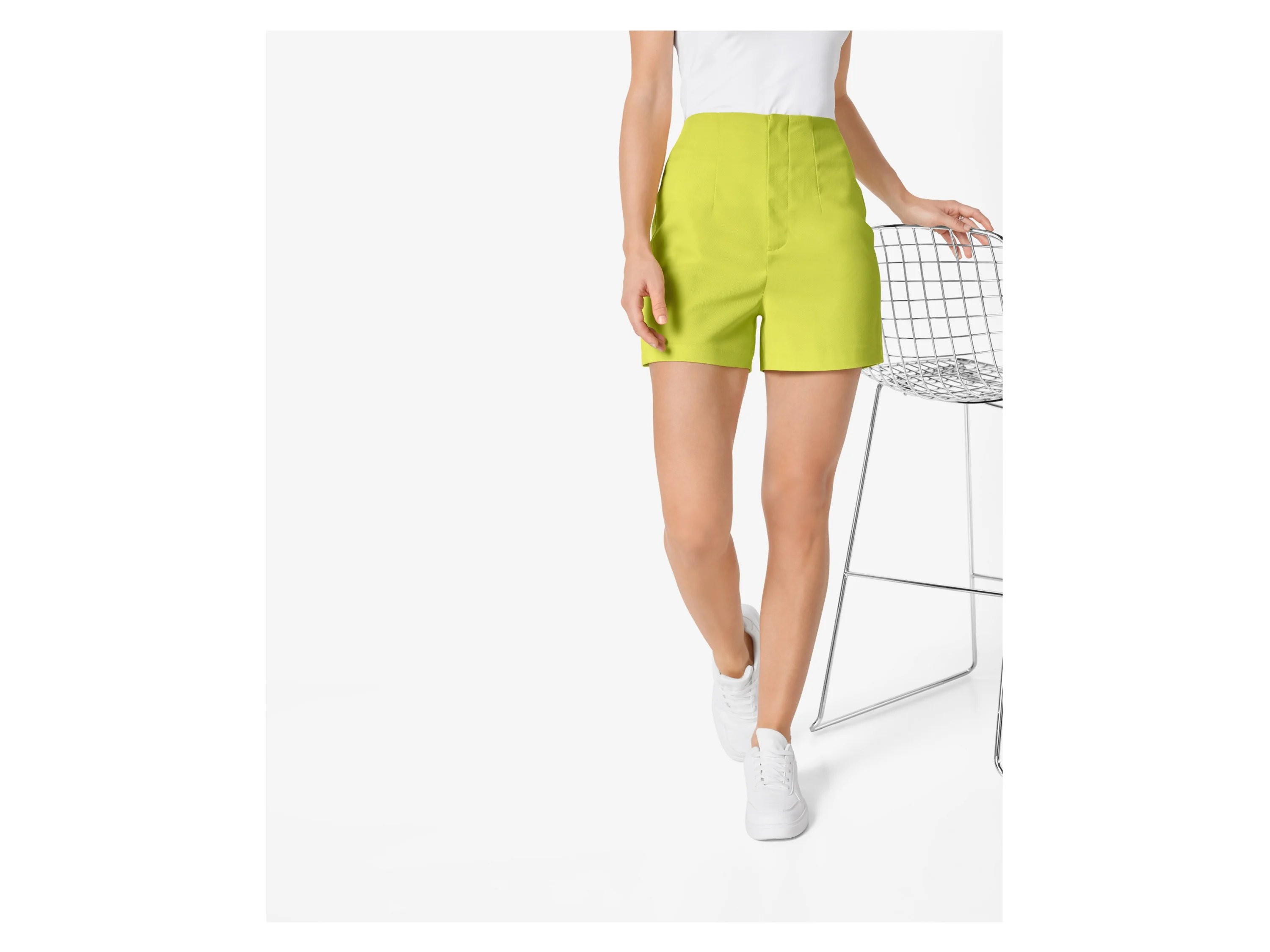 ESMARA® Damen Shorts (Lime, 34) – Bild 2 von 4