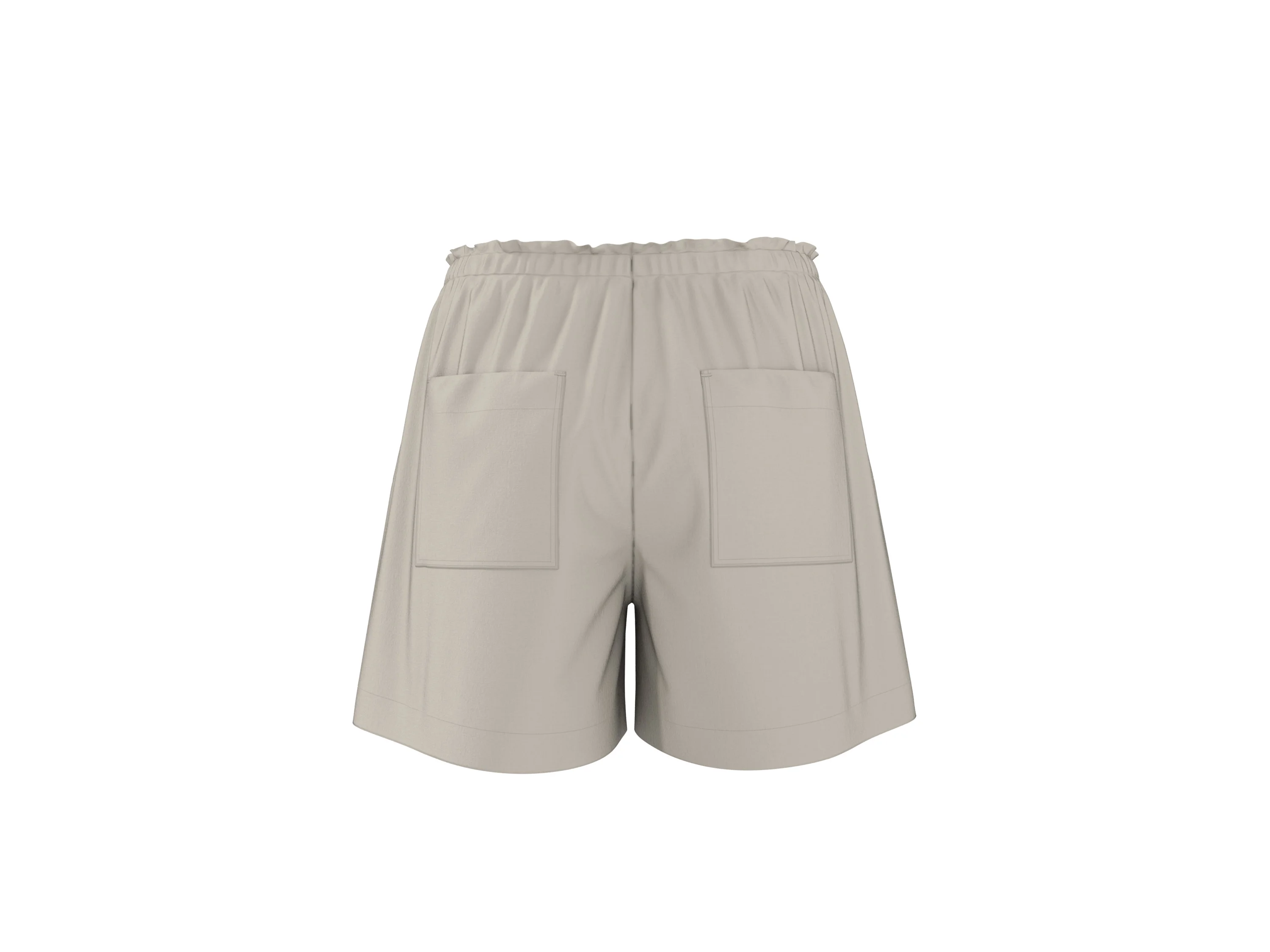 ESMARA® Damen Shorts mit Leinen (Beige, M (40/42)) – Bild 3 von 4