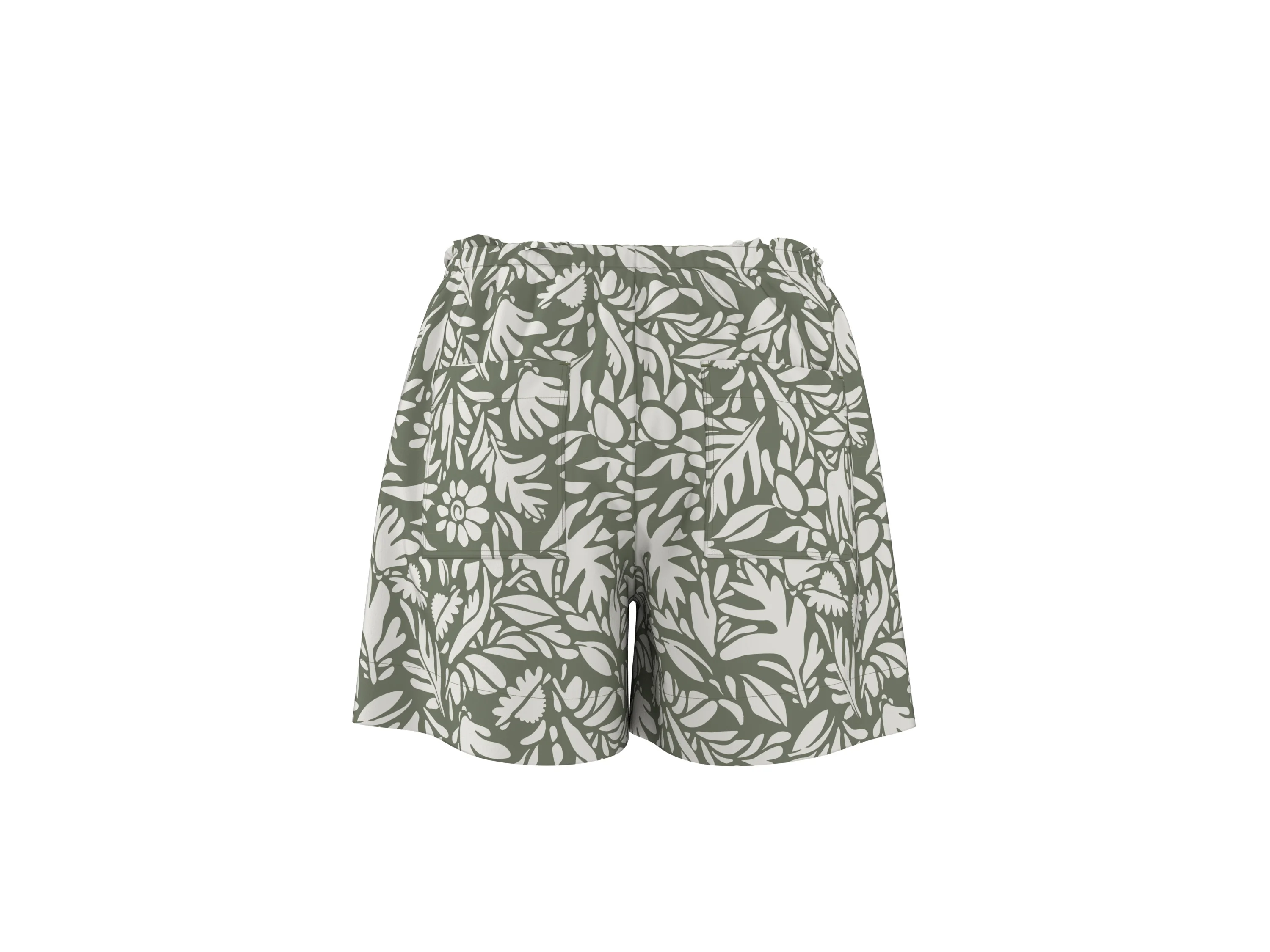 ESMARA® Damen Shorts mit Leinen (Gemustert, L (44/46)) – Bild 3 von 4