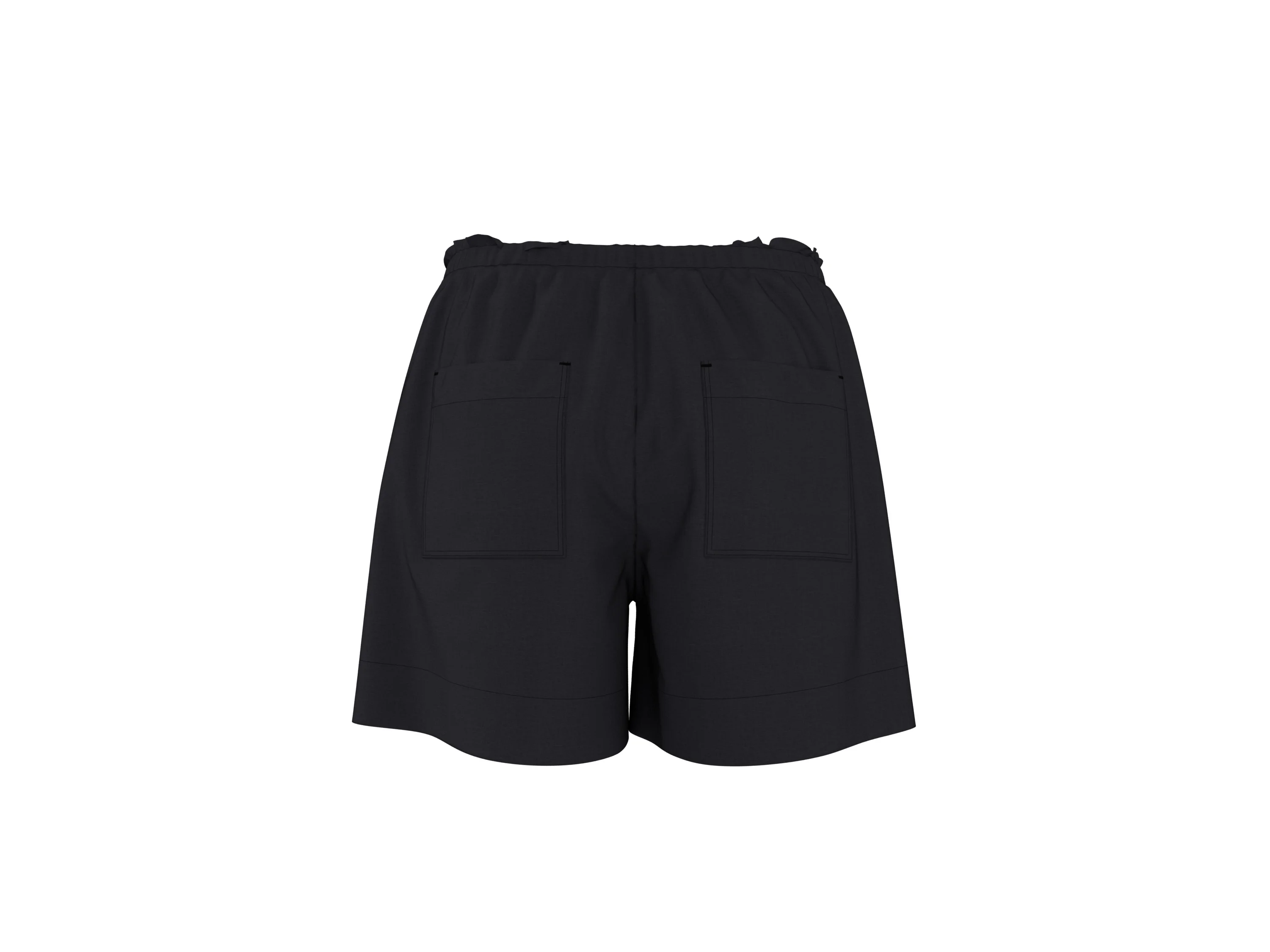 ESMARA® Damen Shorts mit Leinen (Schwarz, XS (32/34)) – Bild 3 von 4