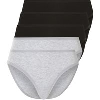 ESMARA® Damen Slip 5er (Schwarz/Grau, S(36/38))