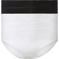 ESMARA® Damen Slips, 5 Stück (Schwarz/weiß, XL(48/50))