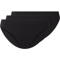 ESMARA® Damen Slips, 3 Stück, seamless (Schwarz, S(36/38))