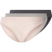 ESMARA® Damen Slips, 3 Stück, seamless (anthrazit/creme, M(40/42))
