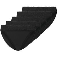 ESMARA® Damen Slips, 5 Stück (Schwarz, S(36/38))