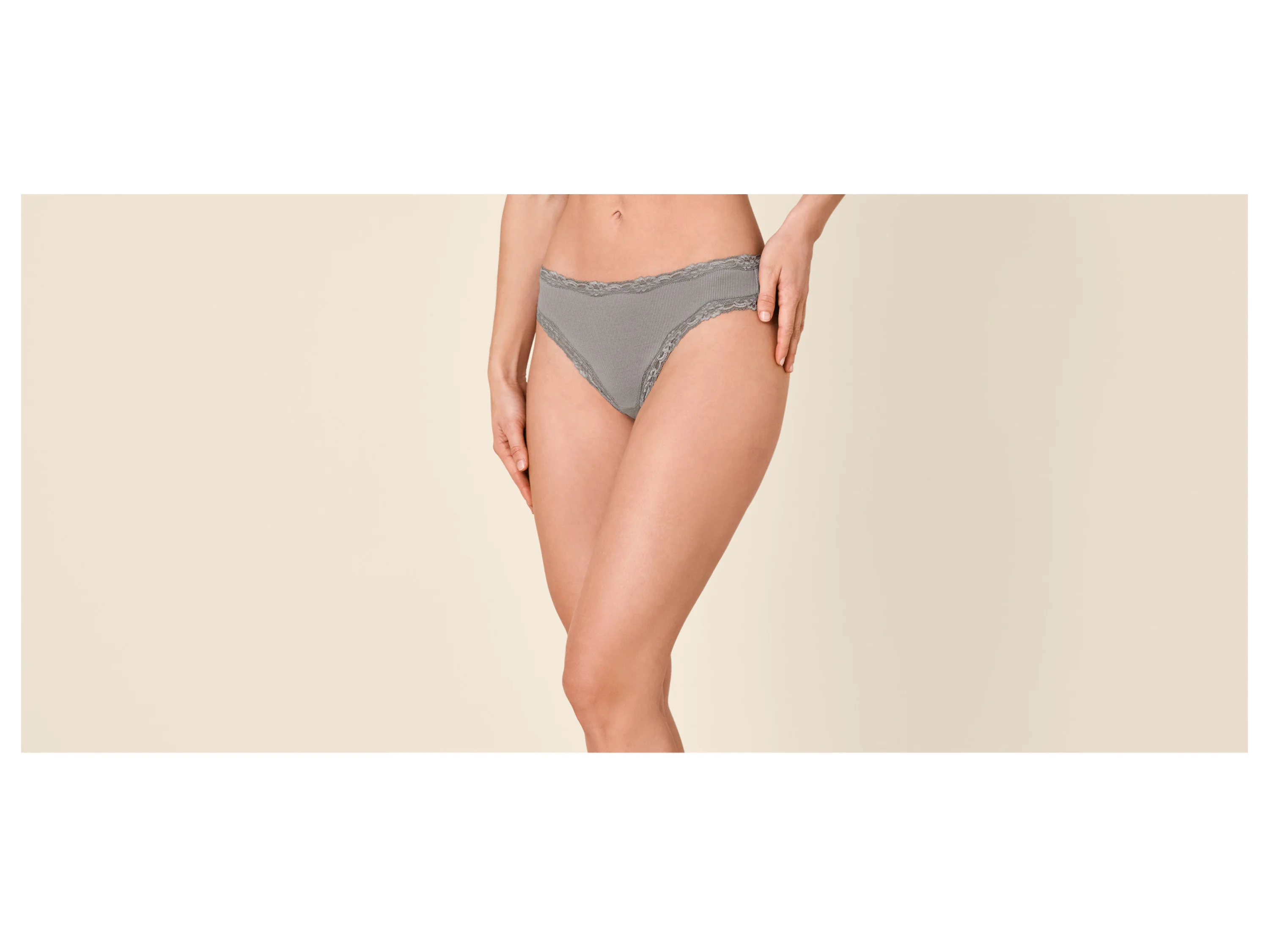 ESMARA® Damen Slips, 5 Stück (dunkelgrau/grau/rosa, L(44/46)) – Bild 2 von 4